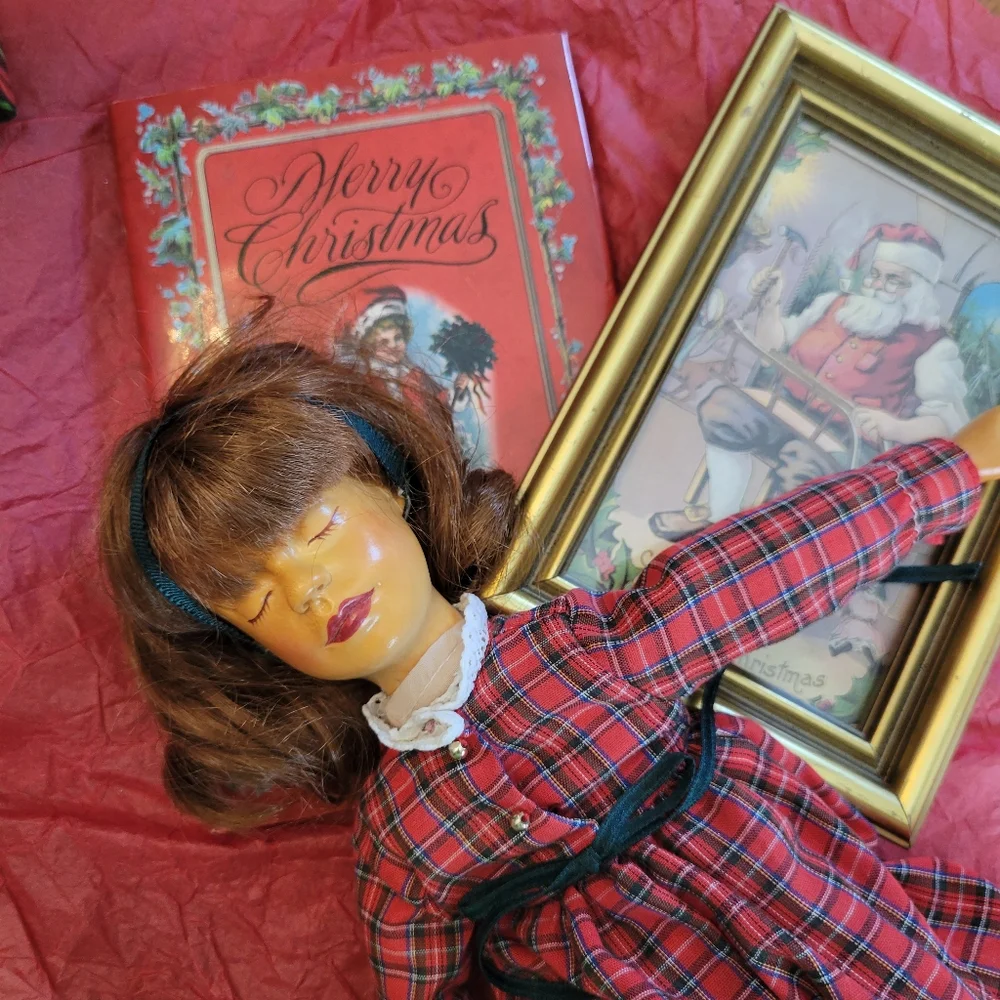 Patrica Brooks The Hamilton Collection 1992 Waiting for Santa Doll & Rocker